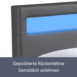 Juskys Polsterbett Sevilla 140 X 200 Cm Dunkelgrau Einzelbett Mit Kaltschaummatratze -Heimische Küche Geschäft 8600348200 52827712 prod 006