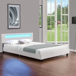 Juskys Polsterbett Paris 180 X 200 Cm Doppelbett In Weiß Mit Kaltschaummatratze -Heimische Küche Geschäft 8600348200 54892383 prod 002