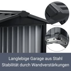 Juskys Mähroboter Garage Mit Satteldach | Rasenmäher Dach Carport Aus Metall | 86 × 98 × 63 Cm -Heimische Küche Geschäft 8600348200 65251997 prod 003