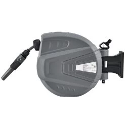 Juskys Schlauchtrommel Flowwater 10 M – Schlauchbox Mit Flexibler Wandhalterung & Aufrollautomatik