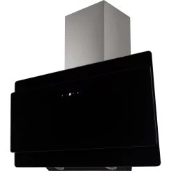 PKM S3-90 ABTZ 90cm Schwarz Glas Edelstahl Dunstabzugshaube Kopffrei