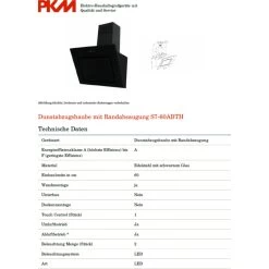 Umluftset Dunstabzugshaube + Filter PKM S7-60ABTH 60cm + Aktivkohle -Heimische Küche Geschäft 8600349300 1411 prod 005
