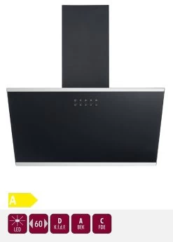 Umluftset PKM S23-60 ABPY Dunstabzugshaube Schwarz Glas 60cm + CF155 -Heimische Küche Geschäft 8600349300 2513 prod 005
