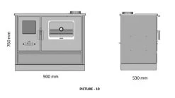 Küchenofen Holzherd Kaminofen Herd Gusseisen 7,9KW BimSchV2 EEK A+ 150mm -Heimische Küche Geschäft 8600350700 2426 prod 003