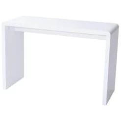 Prana - Moderner Schreibtisch, Schminktisch, Bastelltisch, Abgerundete Kanten, Weiss Hochglanz -Heimische Küche Geschäft 8600352000 1553 prod 004
