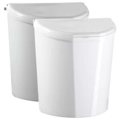 BRUNNER Pillar XL Abfalleimer Halterung Müll Tonne Eimer Kompakt Caravan Camping Farbe: Weiß
