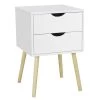 Yaheetech Nachttisch Nachtkommode Nachtschrank 2 Schubladen Beistelltisch Sofatisch Mit Beinen, 40 X 40 X 61 Cm -Heimische Küche Geschäft 8600357600 A825 825 prod 001