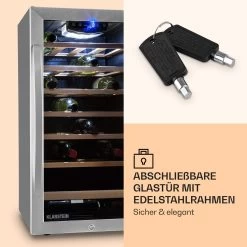 Vivo Vino Weinkühlschrank 52 Liter 18 Flaschen LED Schwarz -Heimische Küche Geschäft 8600359300 11539 prod 004
