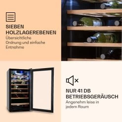 Vivo Vino Weinkühlschrank 52 Liter 18 Flaschen LED Schwarz -Heimische Küche Geschäft 8600359300 11539 prod 005