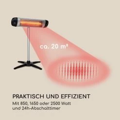 Rising Sun Infrarot-Heizstrahler 3 Leistungsstufen 850/1650/2500W IP34 -Heimische Küche Geschäft 8600359300 12242 prod 006