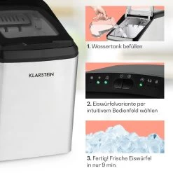 Partytime Eiswürfelmaschine Klareis 15kg/24h Edelstahl 11 Partytime Eiswürfelmaschine Klareis 15kg/24h Edelstahl -Heimische Küche Geschäft 8600359300 12971 prod 004