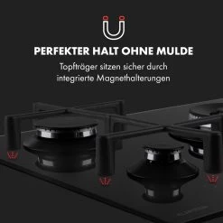 Illuminosa 5 Gaskochfeld 5-flammig Sabaf-Brenner Glaskeramik -Heimische Küche Geschäft 8600359300 30794 prod 003