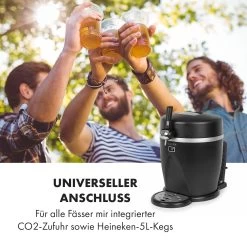 Tap2Go Mobile 2-in1 Bierzapfanlage Mit Getränkekühler 5l/13l Schwarz -Heimische Küche Geschäft 8600359300 5179 prod 004