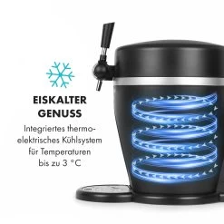 Tap2Go Mobile 2-in1 Bierzapfanlage Mit Getränkekühler 5l/13l Schwarz -Heimische Küche Geschäft 8600359300 5179 prod 005
