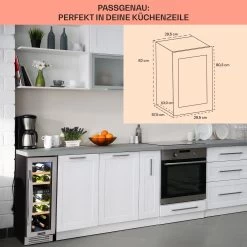 Vinovilla 17 Built-In Duo Zweizonen-Weinkühlschrank 53l 17 Fl. 3-Farben Glastür -Heimische Küche Geschäft 8600359300 9427 prod 006