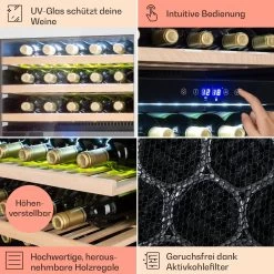 Vinsider 35D Einbau-Weinkühlschrank 128 Liter 41 Weinflaschen 2 Zonen -Heimische Küche Geschäft 8600359300 9431 prod 005