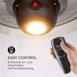 Venice Heat Terrassenheizstrahler 800/1000/1800W Fernbedienung Schwarz -Heimische Küche Geschäft 8600359300 9634 prod 006