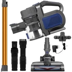 KESSER® 2in1 Zyklon Akku Staubsauger Handstaubsauger | Beutel- Kabelloser | Betriebszeit Bis 55 Min | Elektrobürste | Lithium-Ionen Akku | Decken- Bodenreinigung, | Wandhalterung | -Heimische Küche Geschäft 8600364700 19495 prod 003