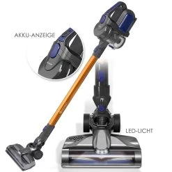 KESSER® 2in1 Zyklon Akku Staubsauger Handstaubsauger | Beutel- Kabelloser | Betriebszeit Bis 55 Min | Elektrobürste | Lithium-Ionen Akku | Decken- Bodenreinigung, | Wandhalterung | -Heimische Küche Geschäft 8600364700 19495 prod 004