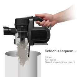 KESSER® 2in1 Zyklon Akku Staubsauger Handstaubsauger | Beutel- Kabelloser | Betriebszeit Bis 55 Min | Elektrobürste | Lithium-Ionen Akku | Decken- Bodenreinigung, | Wandhalterung | -Heimische Küche Geschäft 8600364700 19495 prod 005