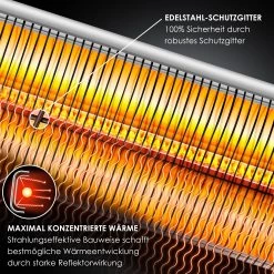 KESSER® Standheizstrahler Infrarot Stand Heizstrahler Inkl. Schutzhülle Wärmestrahler Terrasse Infrarotstrahler Turmheizstrahler 2000 Watt Terrassenstrahler Standheizung Mit Fernbedienung -Heimische Küche Geschäft 8600364700 22453 prod 004