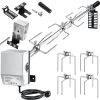 KESSER® Edelstahl Grillspieß Set 107cm Passend Für Weber Spirit Gasgrill Mit 4X Fleischnadeln BBQ Fleischklammer, Griffstück Und Motor Rotisserie Elektrischer Drehspieß 220V - 240V -Heimische Küche Geschäft 8600364700 22949 prod 001