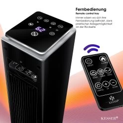 KESSER® Turmheizstrahler Heizstrahler Standheizstrahler Infrarot Mit Fernbedienung Timer Kamineffekt, Heizung Turm-Keramik-Heizer Heizlüfter Heizgerät Kamin Standheizung Mit Oszillationsfunktion -Heimische Küche Geschäft 8600364700 24168 prod 005