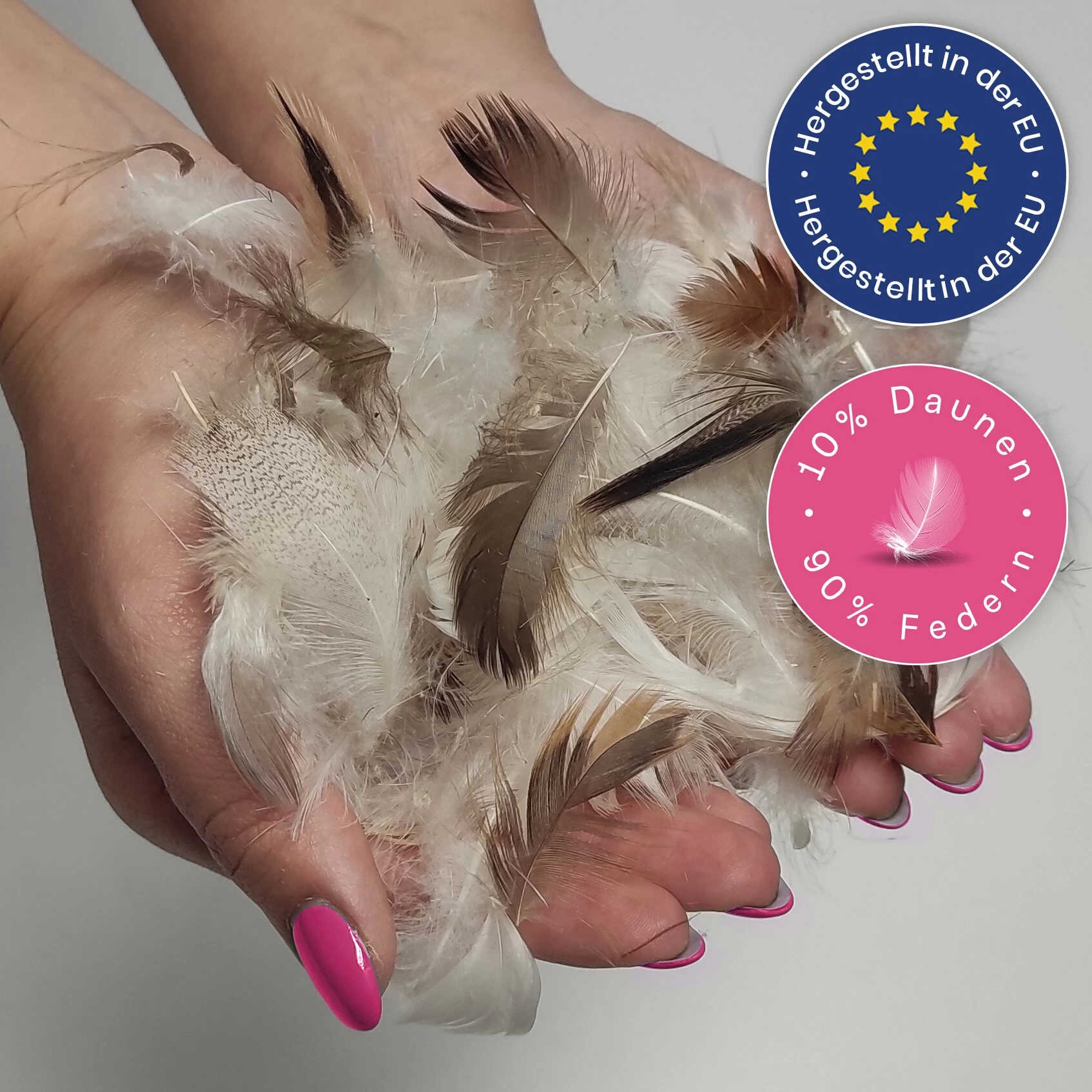 Wometo Federkissen Premium - Kopfkissen Aus Baumwolle Mit Füllung Aus 90% Federn Und 10% Daunen 6 Wometo Federkissen Premium - Kopfkissen Aus Baumwolle Mit Füllung Aus 90% Federn Und 10% Daunen – Bild 4