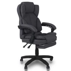 Schreibtischstuhl Bürostuhl Stoff Gamingstuhl Racing Chair Chefsessel Mit Fußstütze