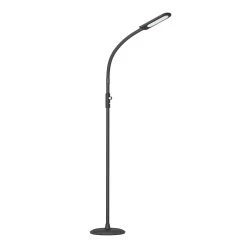 Aukey LT-ST35 Stehlampe 12W LED Stufenlos Dimmbar, 3 Farbtemperaturen Standleuchte, Augenschonendes Licht Mit Flexiblem Schwanenhals Zum Arbeiten, Lesen Und Entspannen