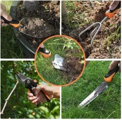 TACKLIFE GGT5A, Gartenwerkzeug Set, Gartengeräte Aus Rostfreiem Edelstahl (29 In 1) : Transplantatkelle, Unkrautstecher, Gartenschere, Gartenunkrautschneider, Pflanzenkelle Mit Skala, Gartengabel, Handtasche Usw. -Heimische Küche Geschäft 8600367000 2430 prod 003